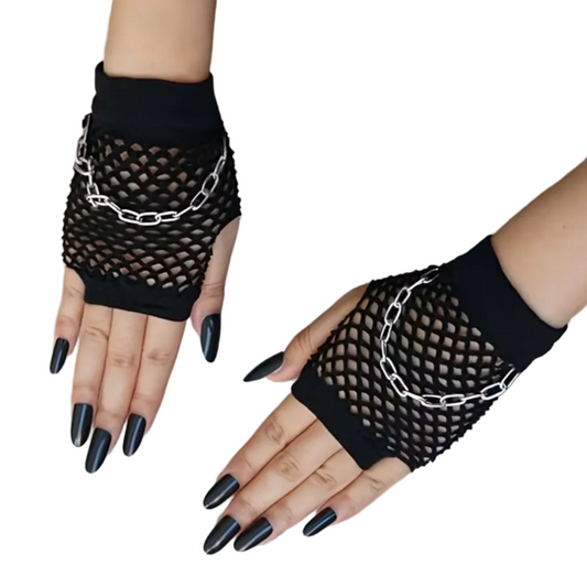 Chained Mesh Gloves