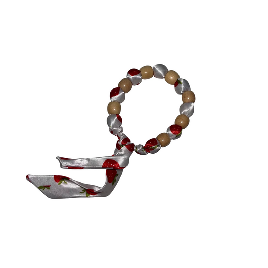 Strawberry Print Vintage Bracelet