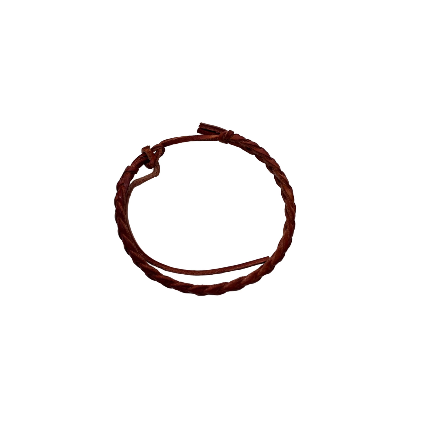 Burnt Orange Leather Bracelet