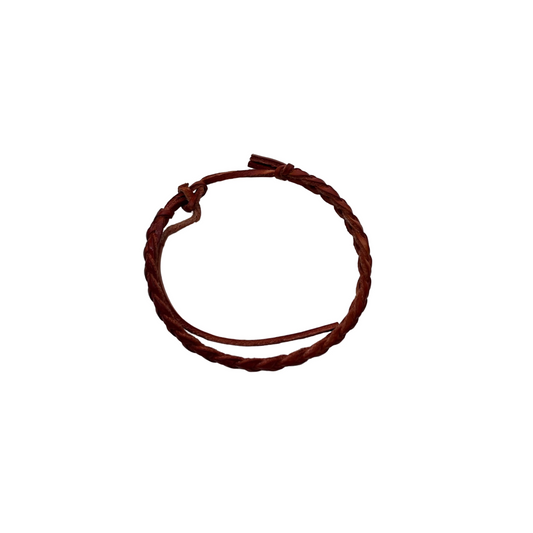Burnt Orange Leather Bracelet