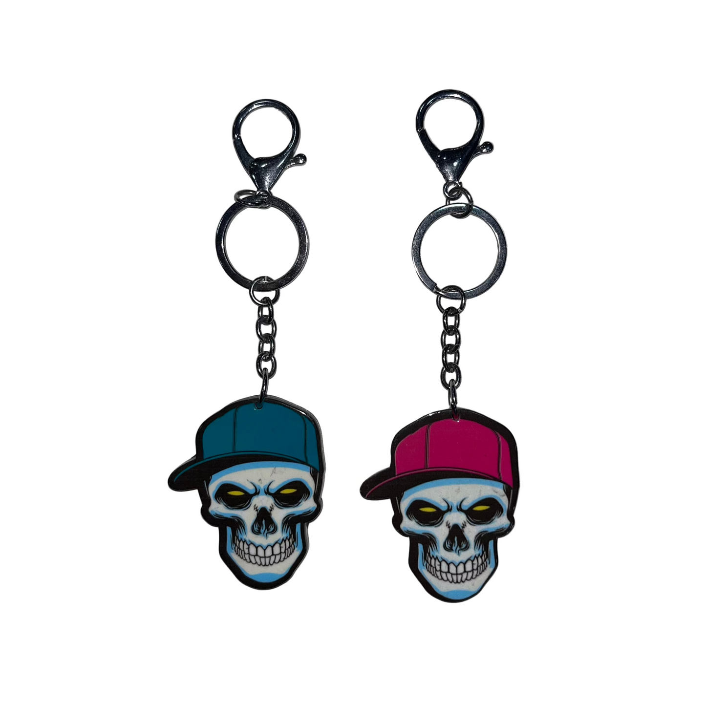 Skater Skull Keychain