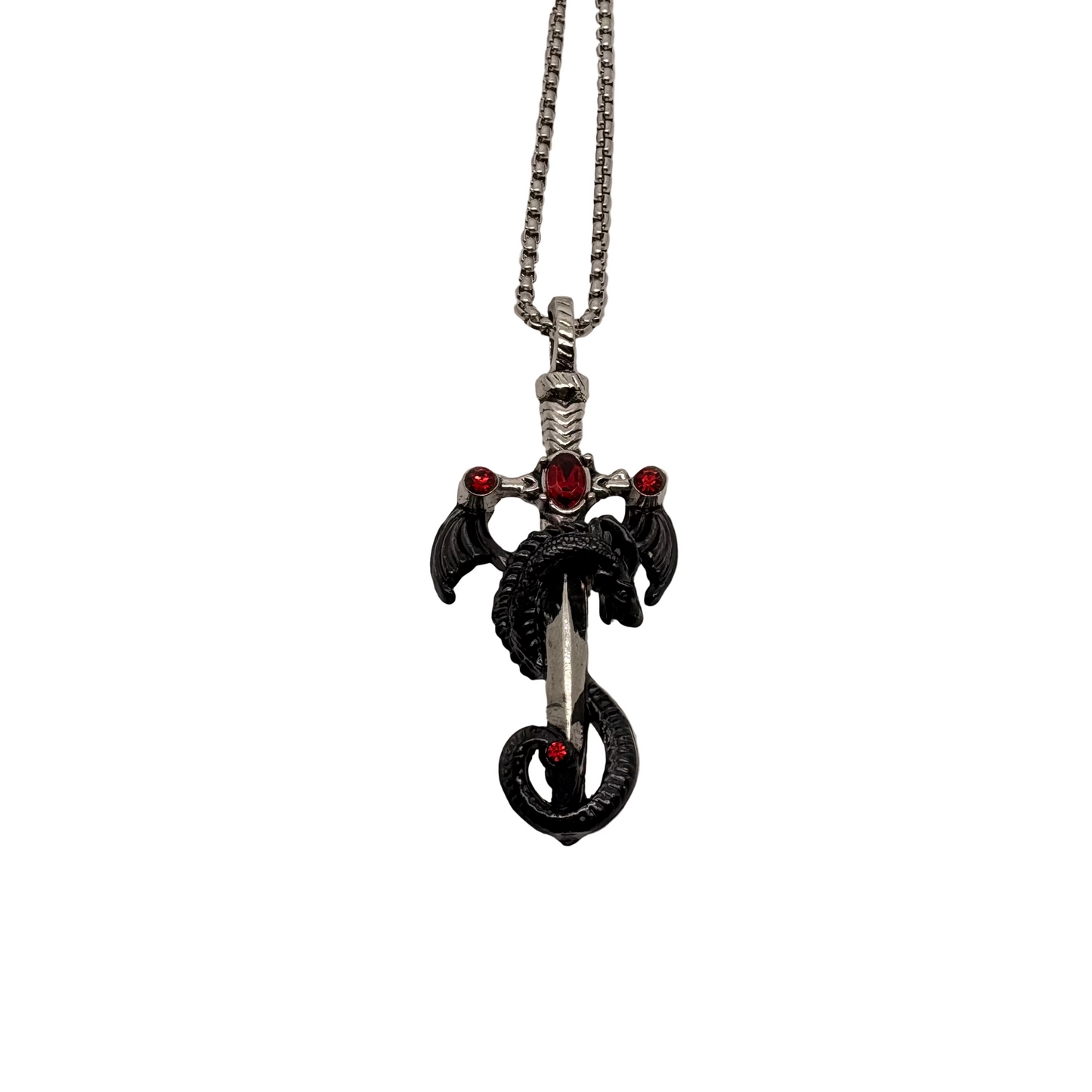 Jewelled Sword Dragon Necklace