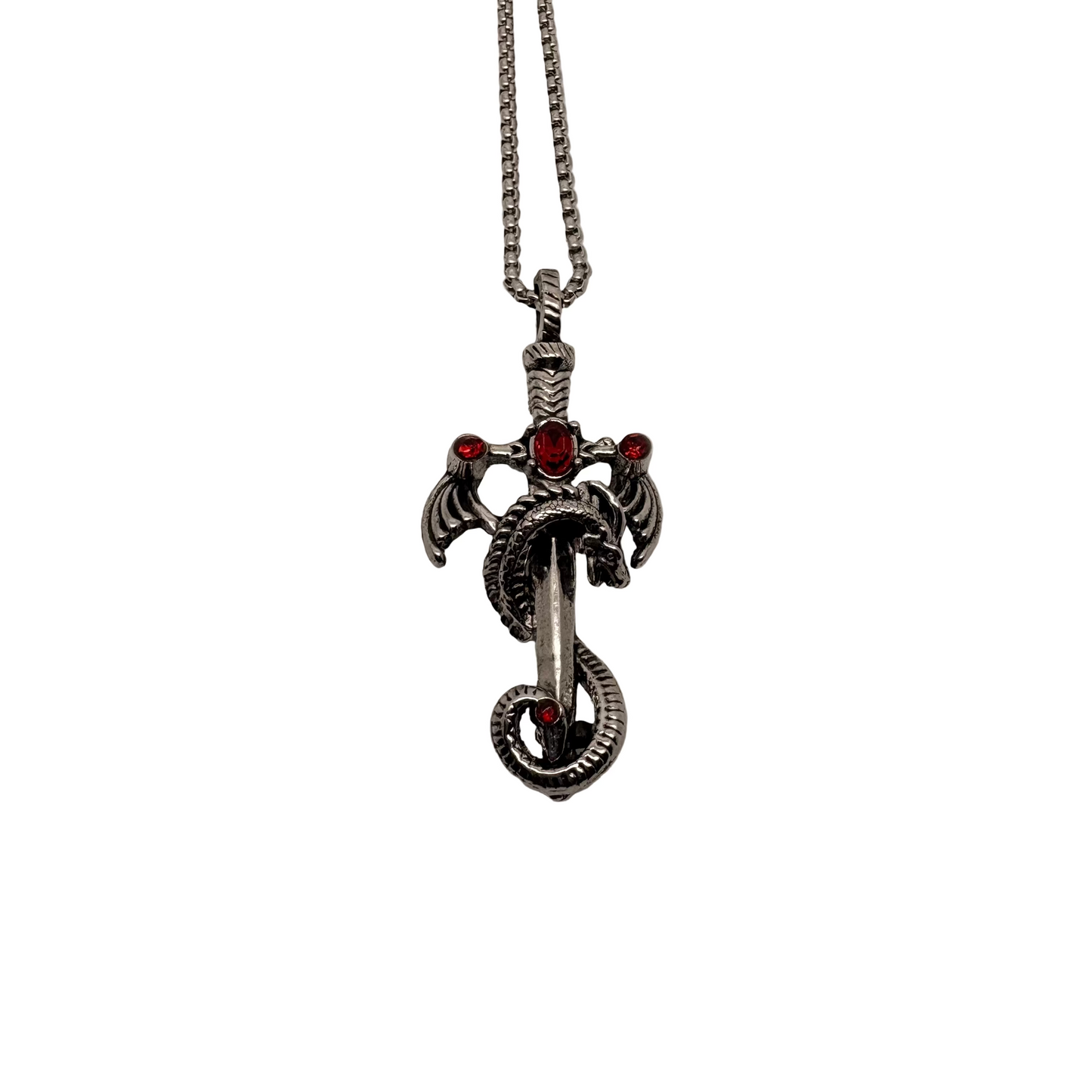 Jewelled Sword Dragon Necklace
