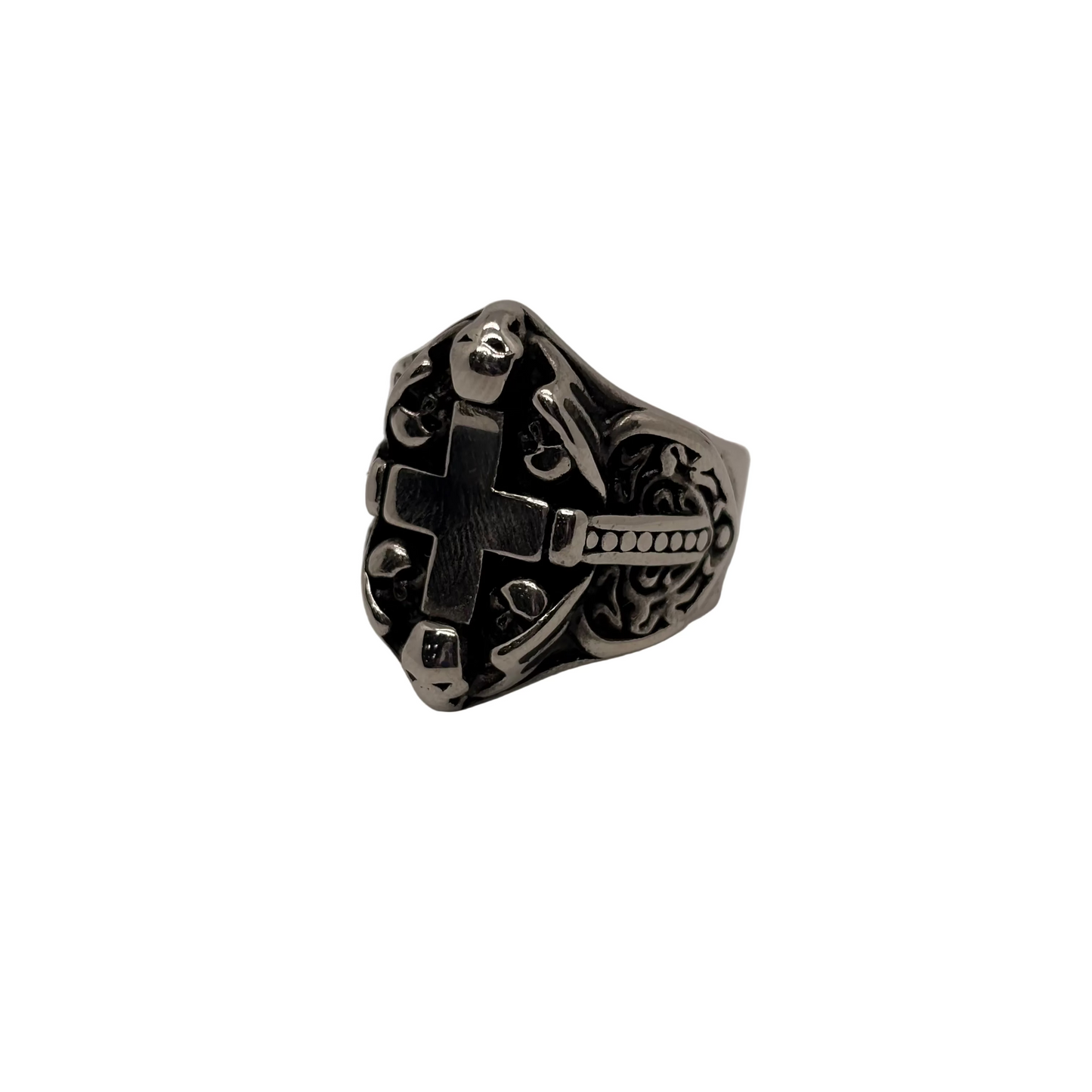 A52 Cross Shield Ring