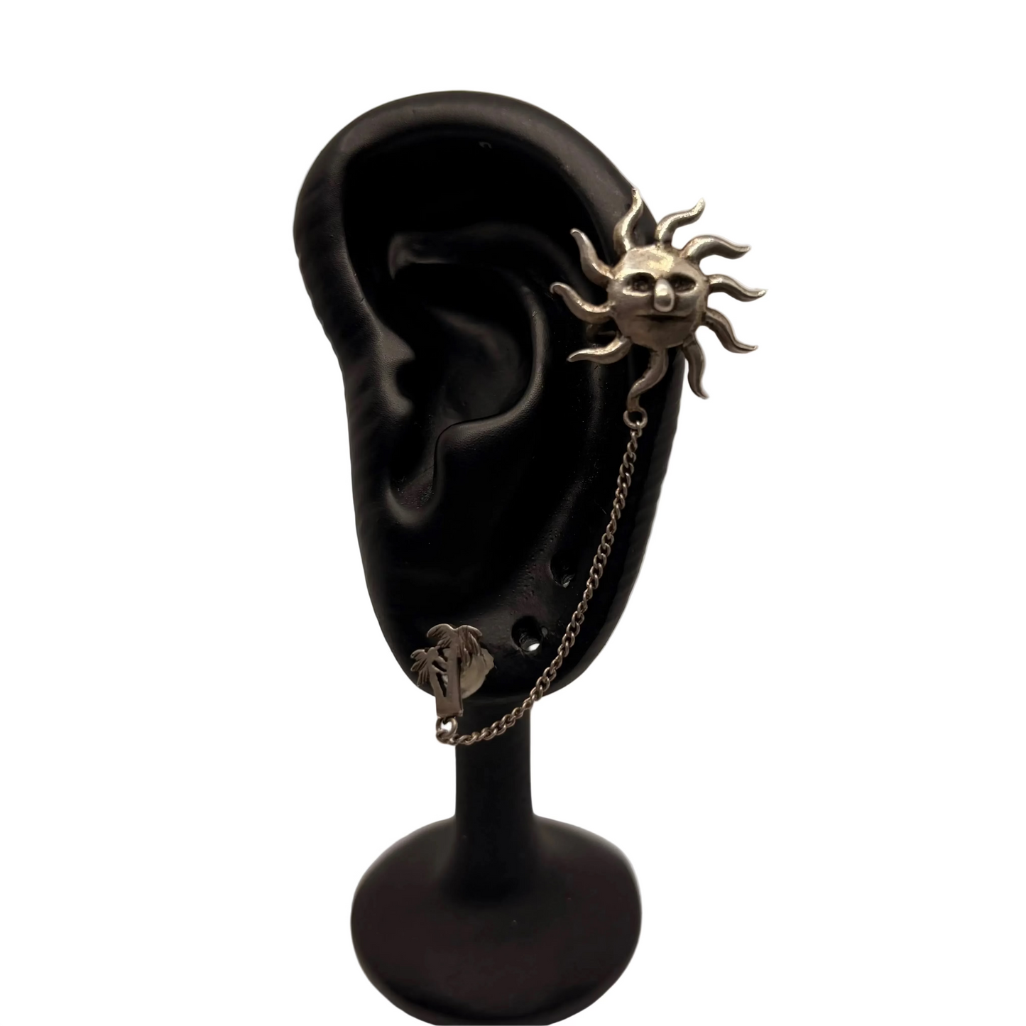 Silver Chained Ear Cuffs