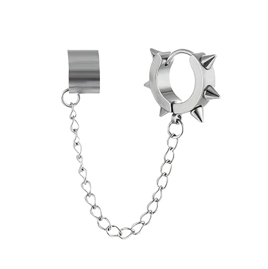 Spiked Earring w/ Chain Cuff