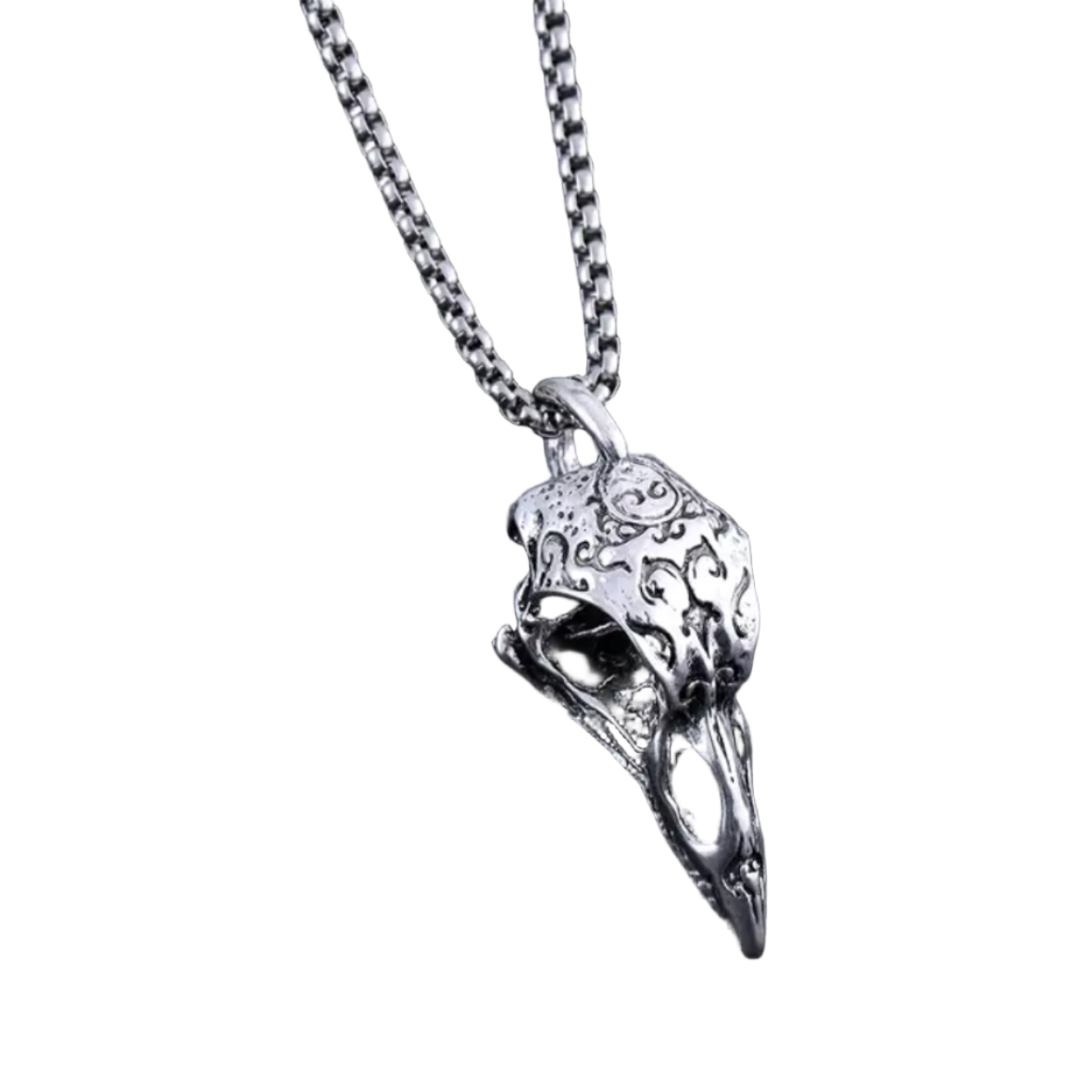 Raven Head Necklace
