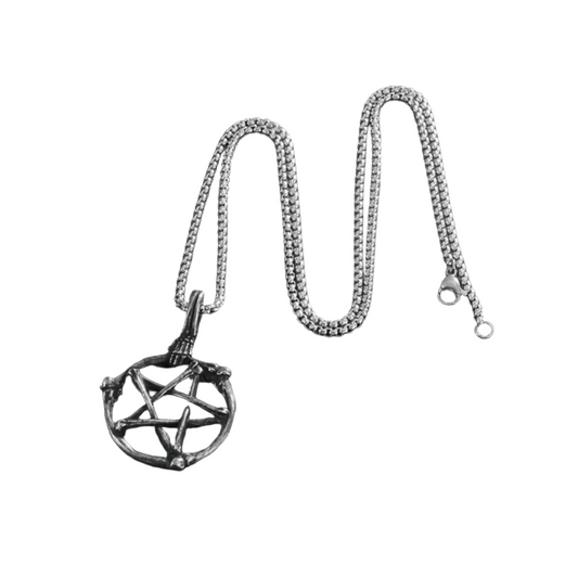 Dead Hand Pentagram Necklace