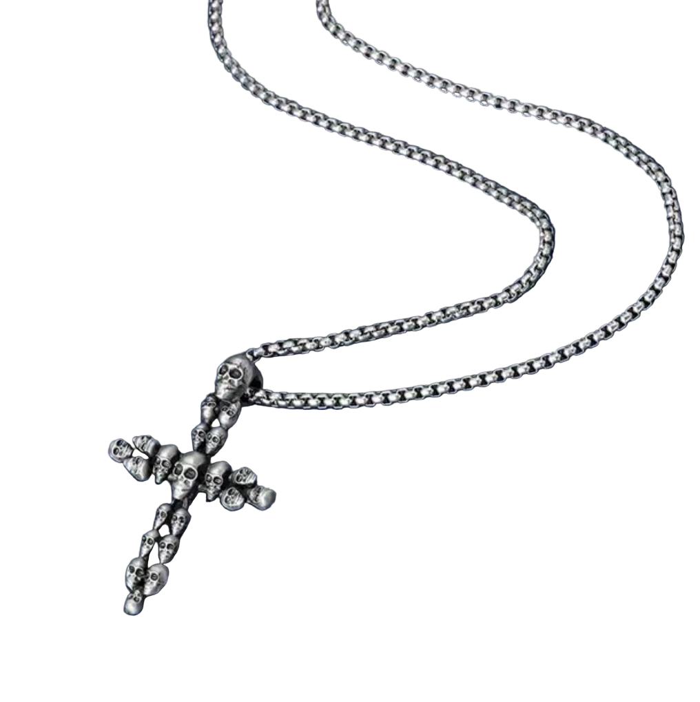 Skulled Cross Necklace