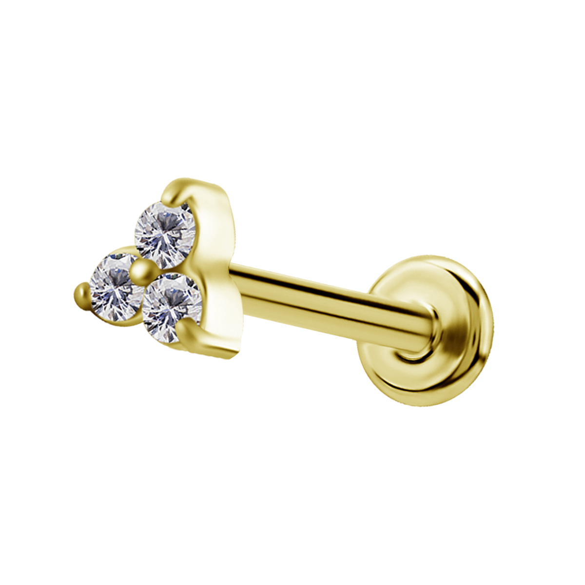 Jewel Flower Gold Helix Piercing