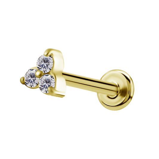 Jewel Flower Gold Helix Piercing