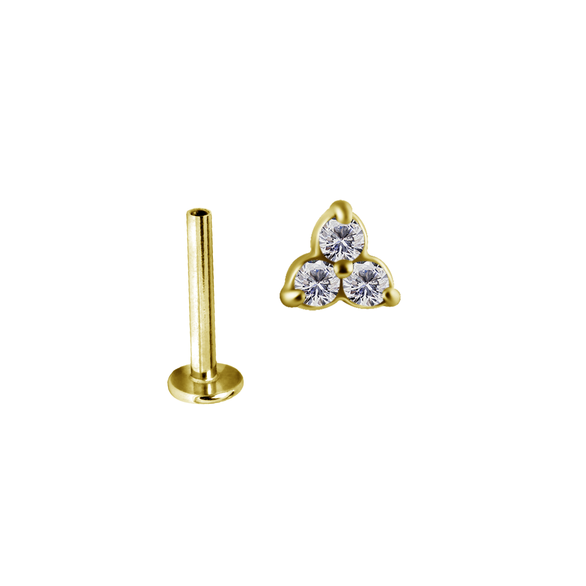 Jewel Flower Gold Helix Piercing