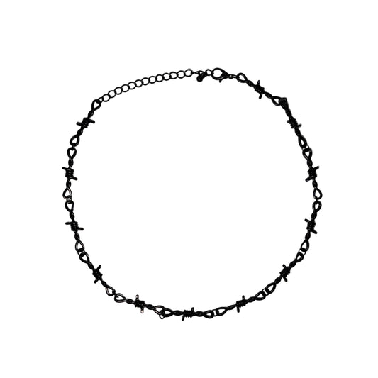Black Barbed Wire Necklace