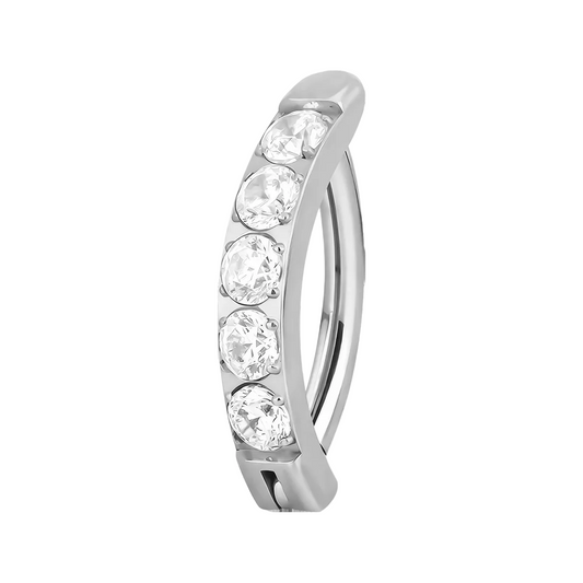 Navel Titanium 5 Jeweled Cuff