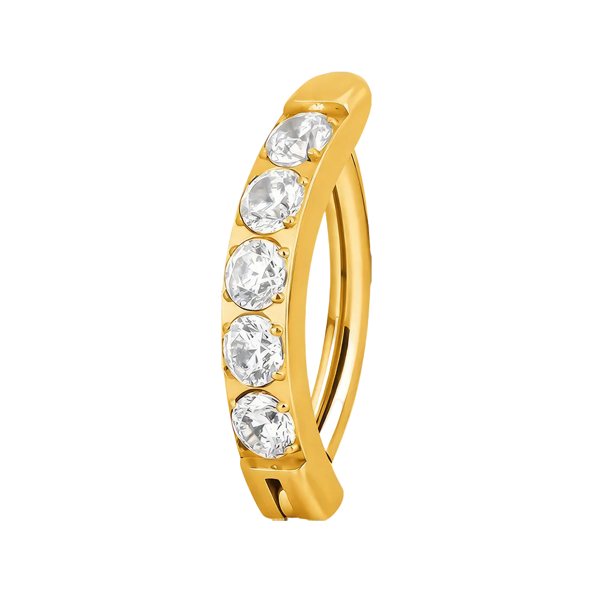 Navel Gold Titanium 5 Jeweled Cuff