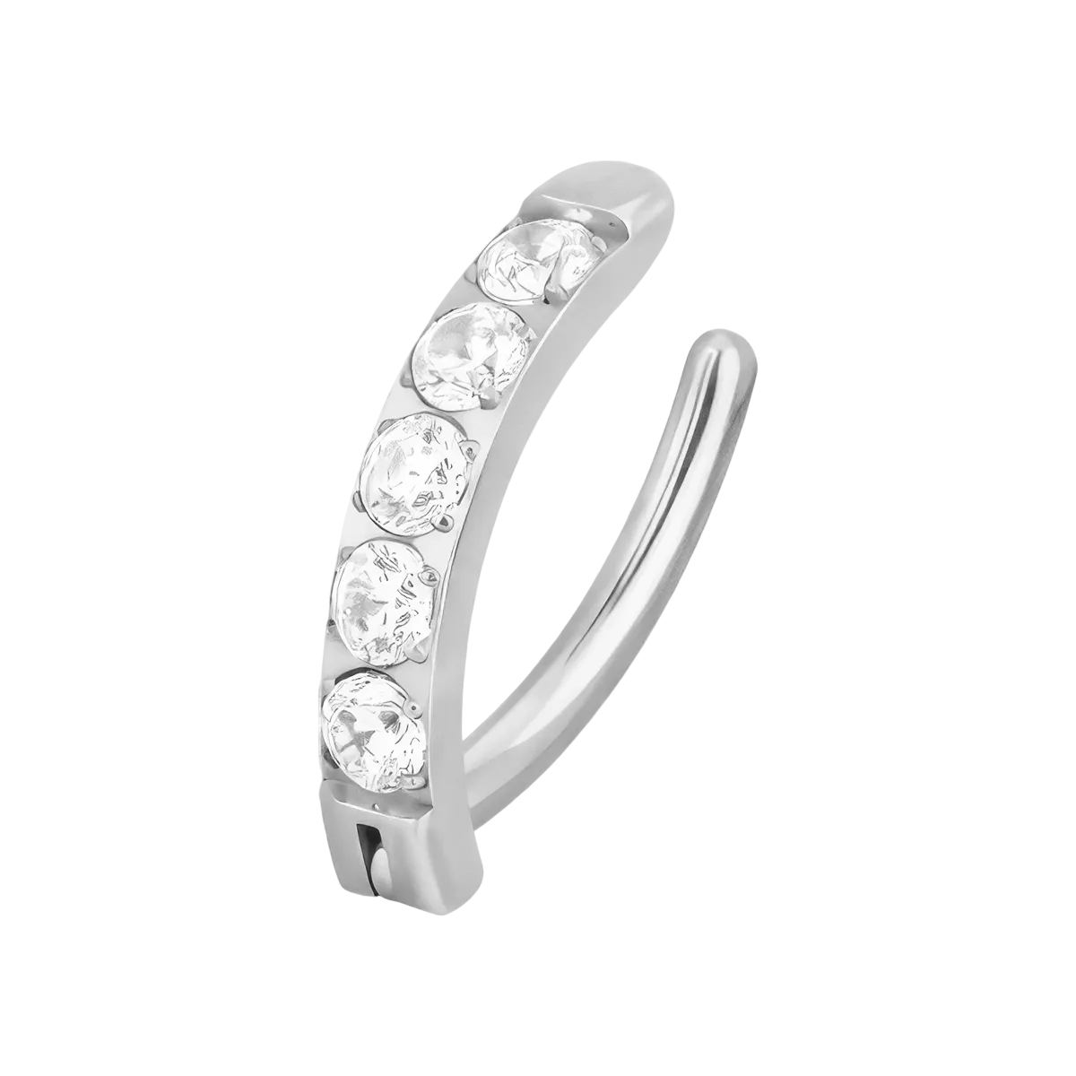 Navel Titanium 5 Jeweled Cuff