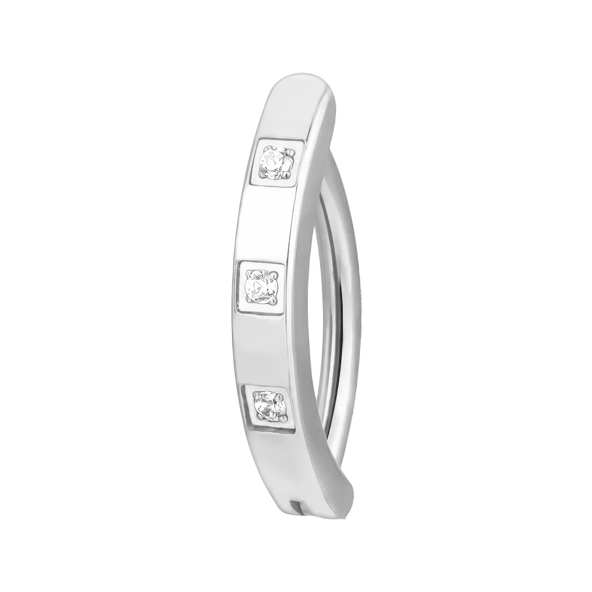 Navel Titanium 3 Jeweled Cuff