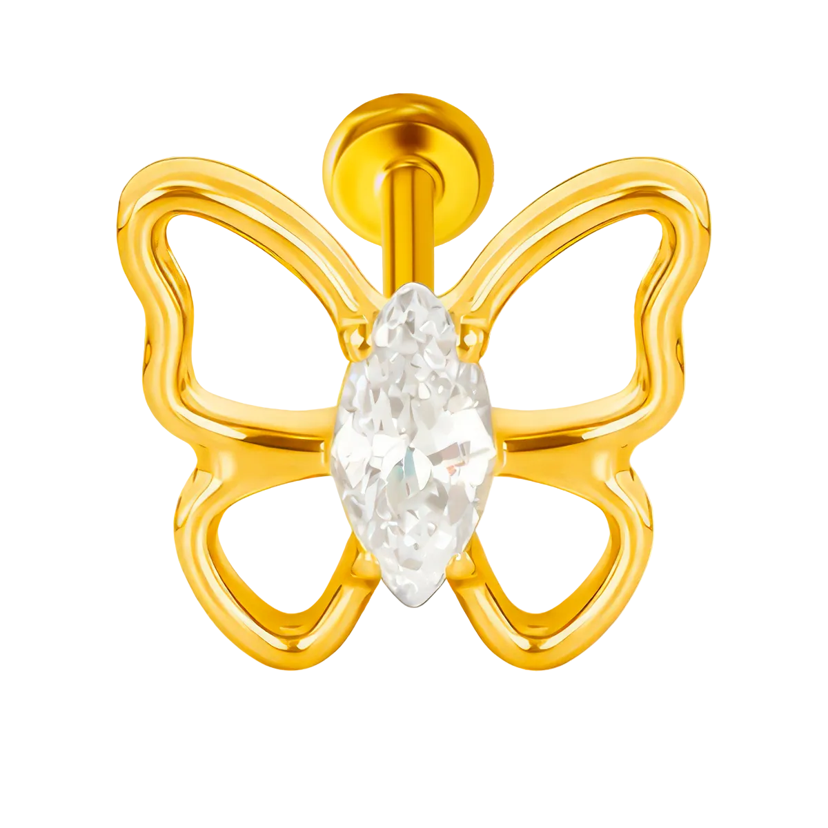 Helix Gold Open Butterfly Titanium