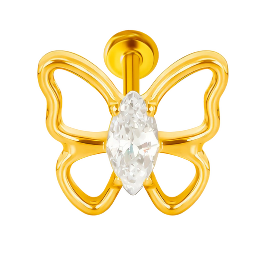 Helix Gold Open Butterfly Titanium