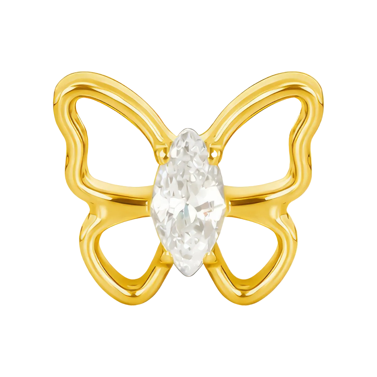 Helix Gold Open Butterfly Titanium
