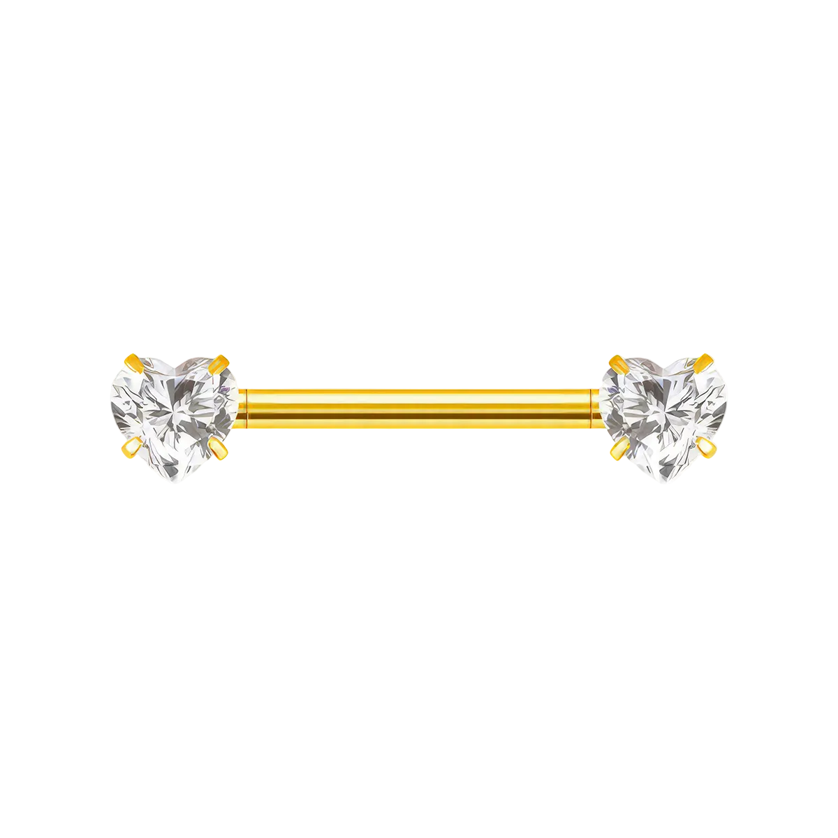 Nipple Heart Jewel Gold Titanium