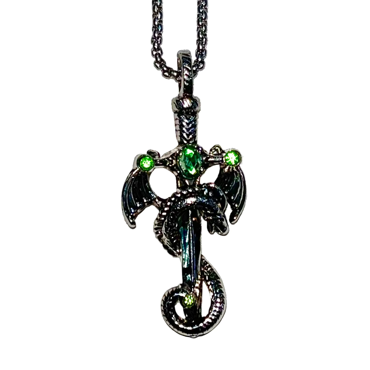 Jewelled Sword Dragon Necklace