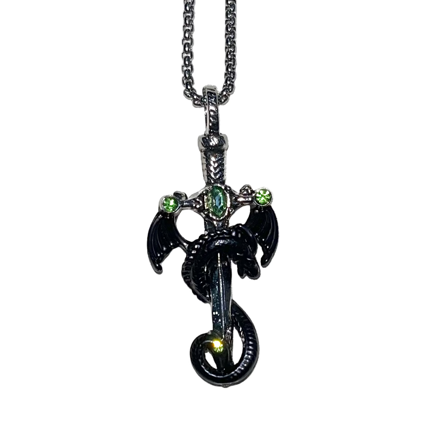 Jewelled Sword Dragon Necklace