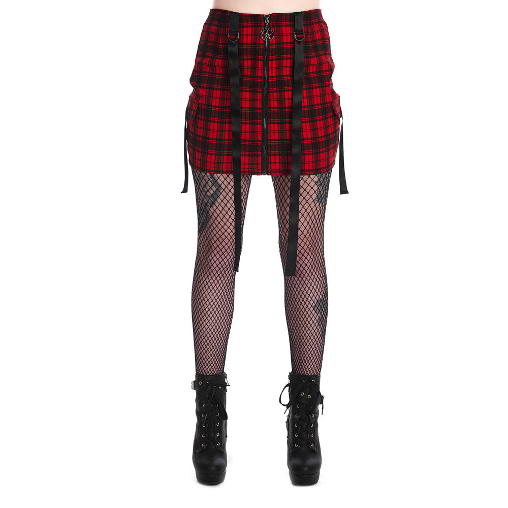 Kamala Red Strappy Skirt