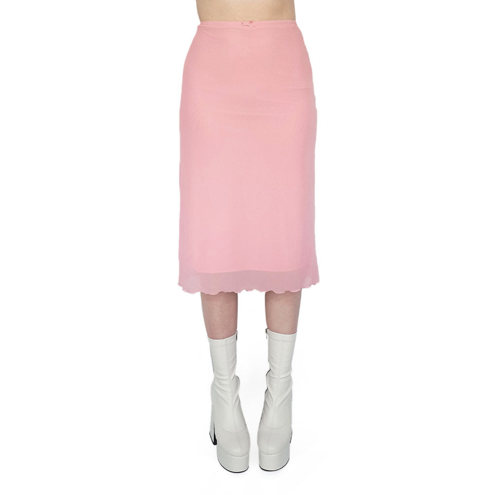 Keir Mesh Pink Long Skirt