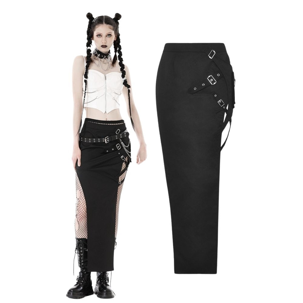 Punk Rock Side Bag Long Skirt 302