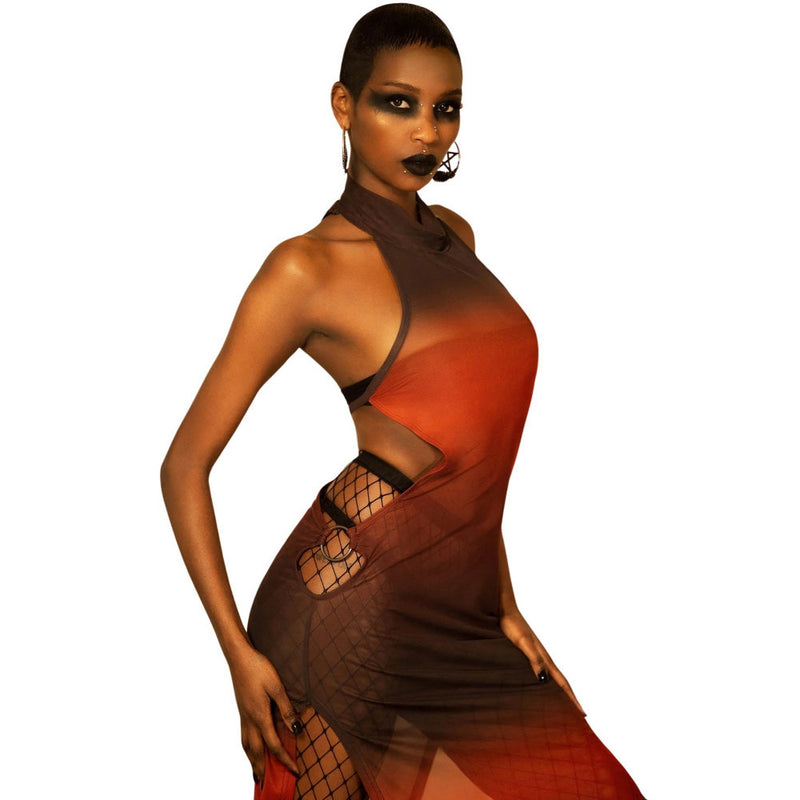 Killstar Scarlett Sundown Midi Dress
