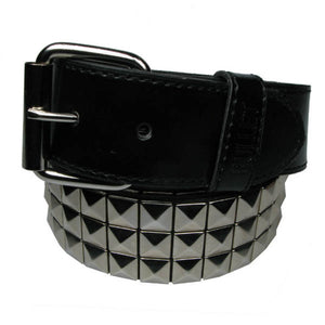 BY136-1 - 3 Row Pyramid Non Leather Belt