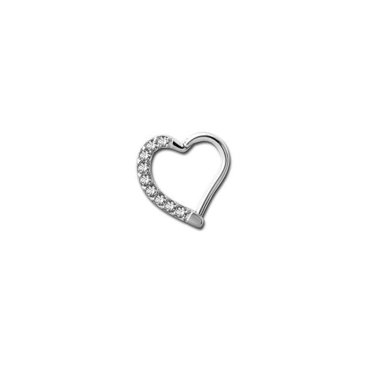 Heart Shaped Daith w/ Jewels