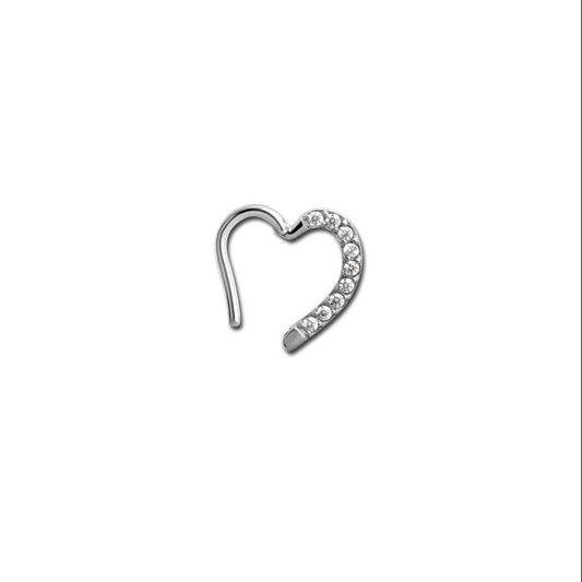 Heart Shaped Daith w/ Jewels