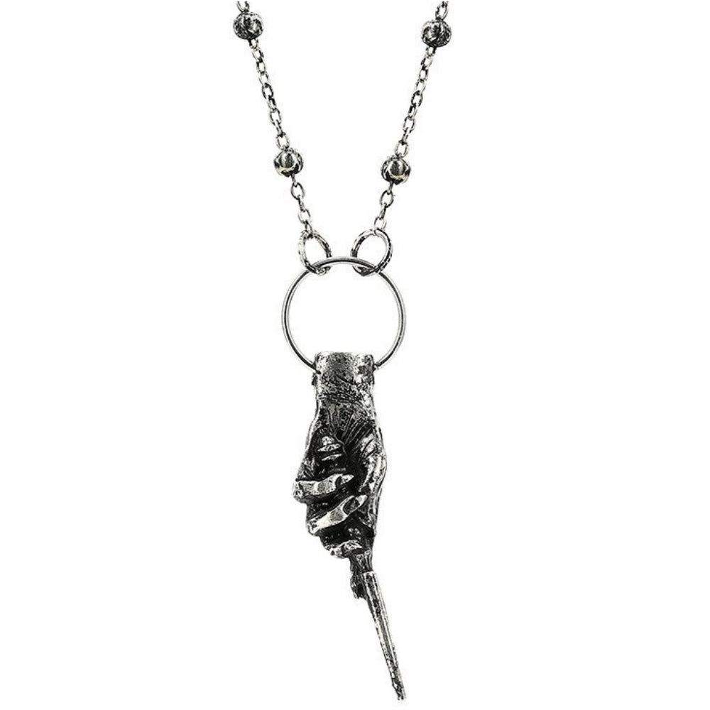 Hangmans Noose silver necklace & pendent | emo goth cool fashion rock tattoo