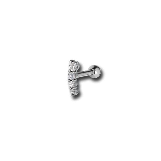 4 Jewel Helix/Conch Piercing