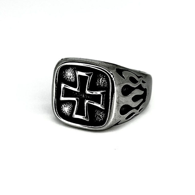 A29 Flaming Cross Ring