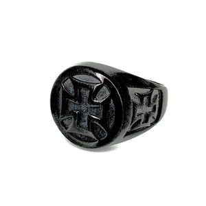 A5 Black Cross Ring