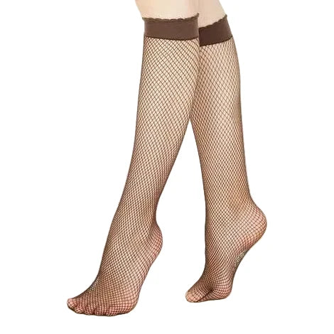 Knee High Brown Fishnet