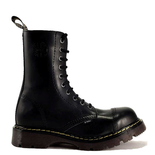 Steel 10 Eyelet Air Sole Leather Boot