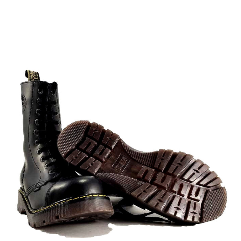 Steel 10 Eyelet Air Sole Leather Boot