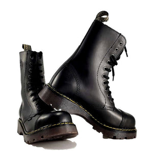 Steel 10 Eyelet Air Sole Leather Boot