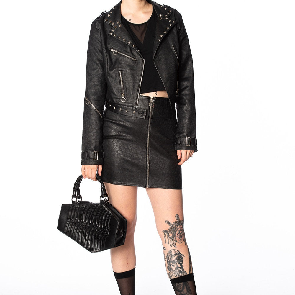 Amaranth Emboss Coffin Bag