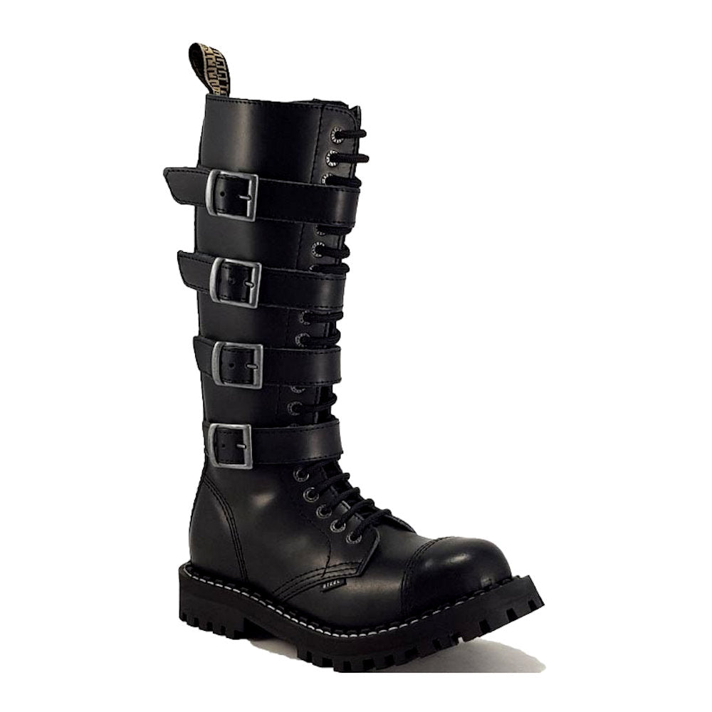 Steel 20 Eyelet 4 Buckles Leather Boot