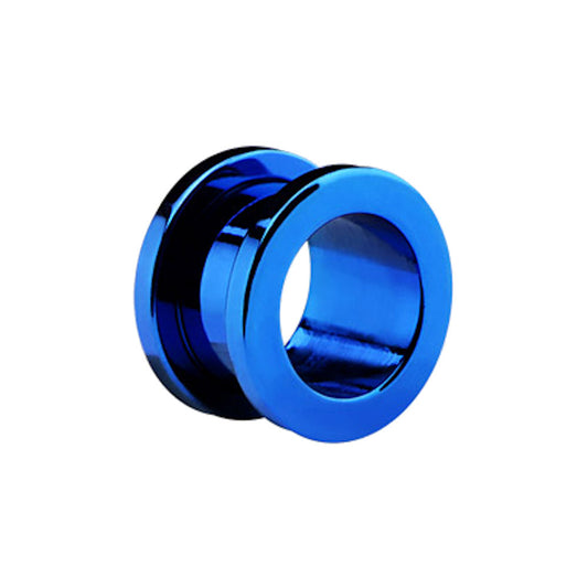 Flesh Tunnel Blue Plated Surgical Steel