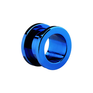Flesh Tunnel Blue Plated Surgical Steel