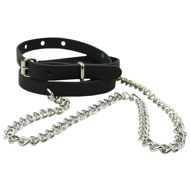 B856 - 12mm Single Side Chain Leather Belt