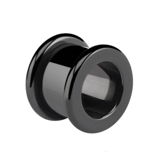 Flesh Tunnel Black Plated Surgical Steel