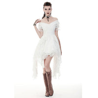 Steampunk White Dress 362