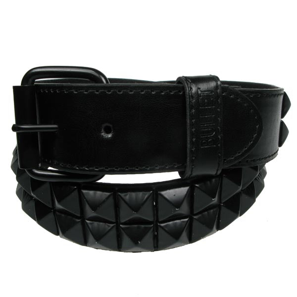 G0045F - 38mm Black Pyramid Non Leather Belt